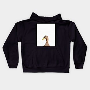 Duck print, Nursery, Animal, Kids room, Modern art, Wall decor Kids Hoodie